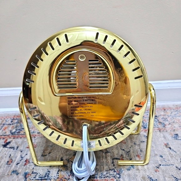 Jerdon Halo Lighted Makeup Mirror Gold MCM 5X Magnifying Fog Free, Vintage,Used - Picture 4 of 7